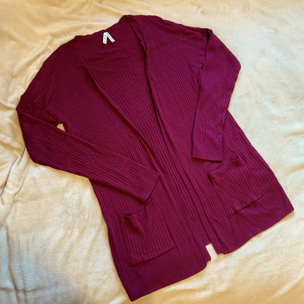 Mudd Maroon Cardigan